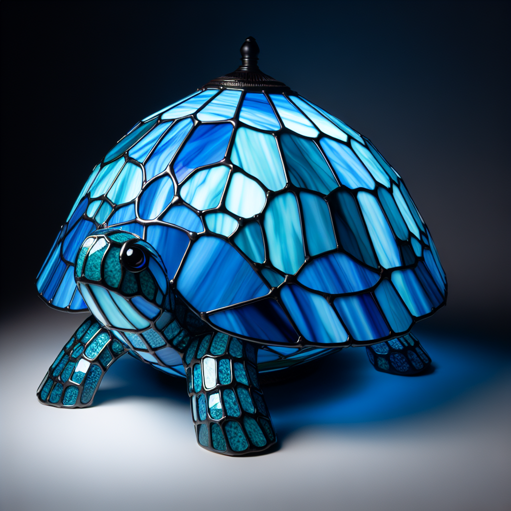 Lampes tiffany bleue tortue