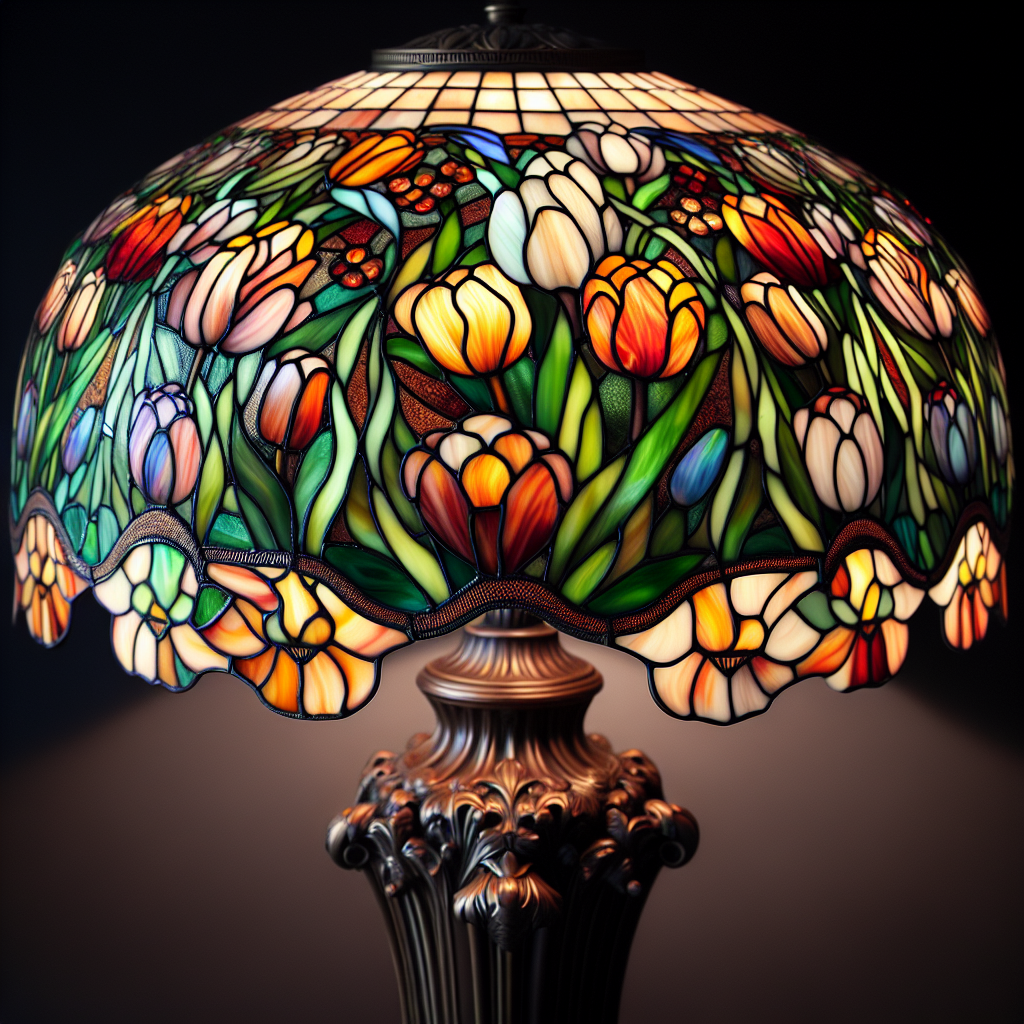 Lampes tiffany aux tulipes