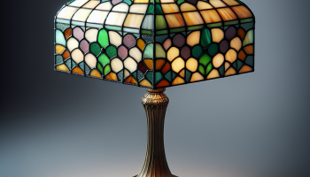 Lampes tiffany carre bureau