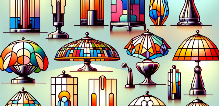 Lampes tiffany art déco memphis